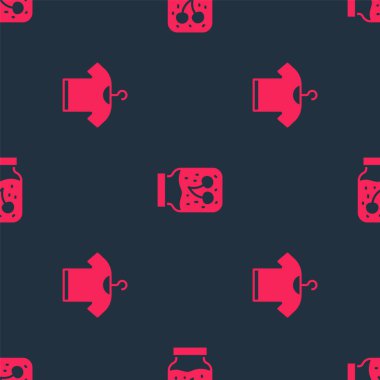 Tişört ve reçel kavanozunu pürüzsüz desene ayarlayın. Vektör