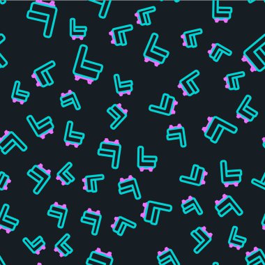 Kol Koltuğu simgesi siyah arkaplanda izole edilmiş. Vektör İllüstrasyonu.