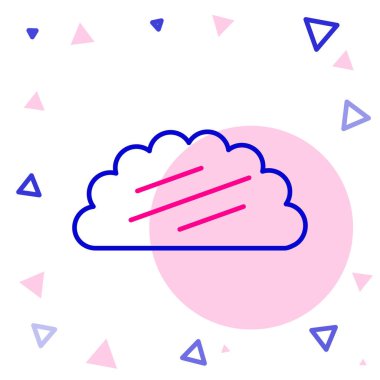 Beyaz arkaplanda tortilla simgesi olan Taco hattı izole edildi. Geleneksel Meksika fast food menüsü. Renkli taslak konsepti. Vektör İllüstrasyonu.