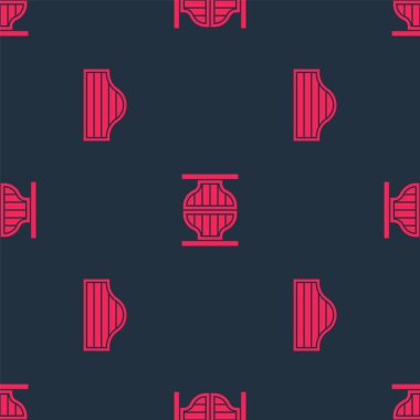 Salon kapısını ve pürüzsüz desenleri ayarlayın. Vektör.