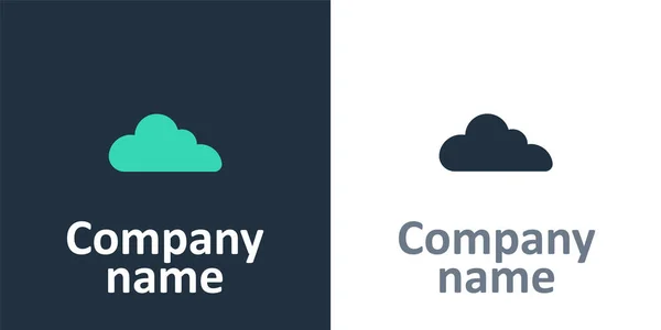 Ícone Logotype Cloud Isolado Fundo Branco Elemento Modelo Design Logotipo — Vetor de Stock