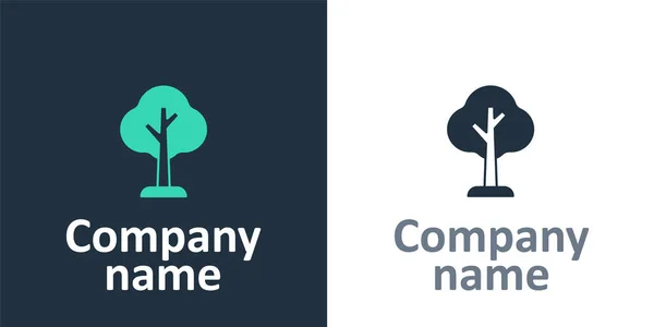 Logotype Tree Icon Isolated White Background Forest Symbol Logo Design — Stock Vector