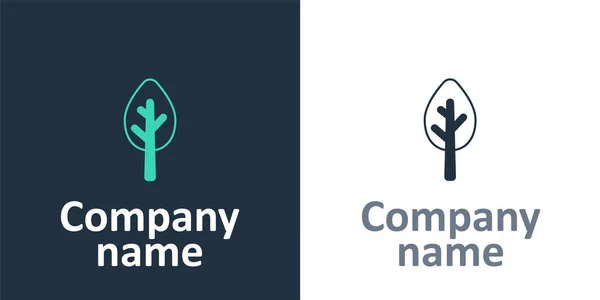 Logotype Icône Arbre Isolé Sur Fond Blanc Symbole Forestier Modèle — Image vectorielle