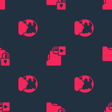 Sosyal ağı ve dizini ayarla ve kusursuz desene kilitlen. Vektör