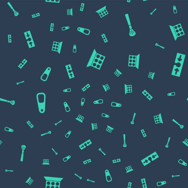 Makyaj tozunu ayna, fırça, ayak için sünger taşı ve akne desenli olsun. Vektör