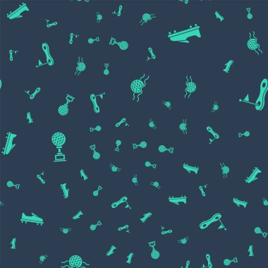 Golf topunu suya, ayakkabıya, golf ve delik bayraklı ödül kupasına yerleştirin. Vektör