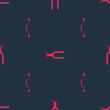 Bisiklet gidonu ve çatalı pürüzsüz desene ayarlayın. Vektör