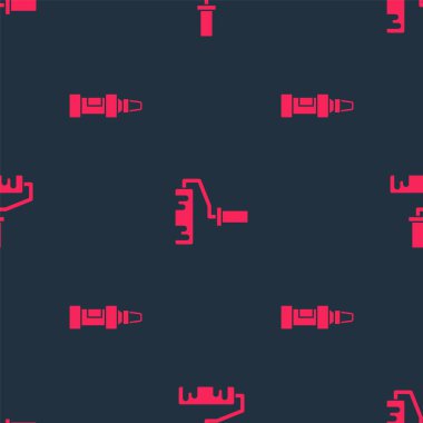 İşaretleyici kalem ve boya fırçasını pürüzsüz desene ayarla. Vektör