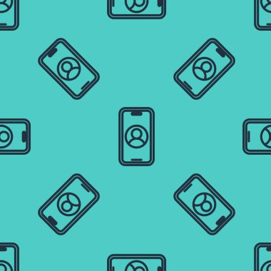 Siyah Hat Telefon 24 saat destek ikonu yeşil arka planda izole edilmiş pürüzsüz desen. Tüm gün müşteri destek merkezi. Tam zamanlı çağrı servisi. Vektör.