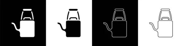 Set Watering Иконка Изолирована Черно Белом Фоне Символ Орошения Вектор — стоковый вектор