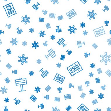 Yol trafik levhası, batı afişi ve Hexagram şerifi aranıyor. Vektör.