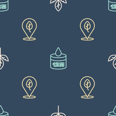 Yaprak ya da yapraklar, vejetaryen gıda diyeti ve organik kozmetik ürünleri pürüzsüz kalıplarda. Vektör