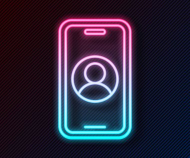 Parlayan neon hattı Telefon 24 saat destek ikonu siyah arkaplanda izole edildi. Tüm gün müşteri destek merkezi. Tam zamanlı çağrı servisi. Vektör.