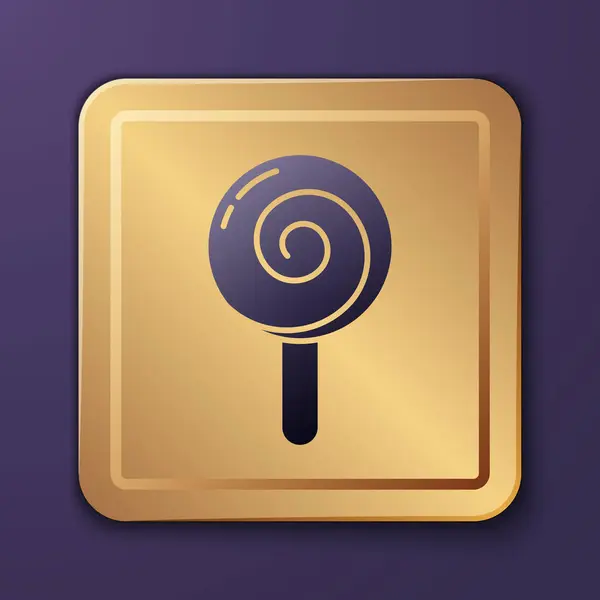 Lollipop Symbol Lila Isoliert Auf Violettem Hintergrund Essen Köstliches Symbol — Stockvektor