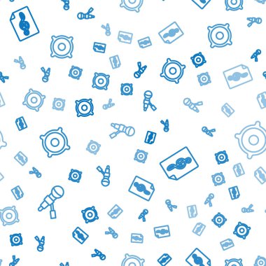 Hattı mikrofon, Treble anahtar ve Stereo hoparlörlerine ayarlayın. Vektör