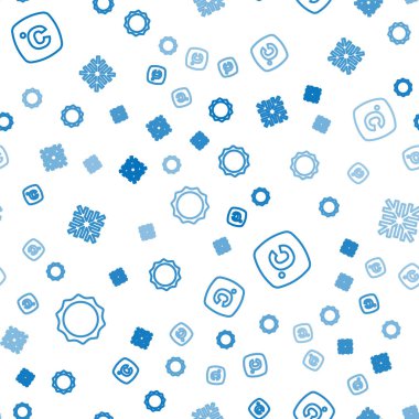 Güneş, Celsius ve Kar Tanesi 'ni kusursuz bir desene ayarlayın. Vektör