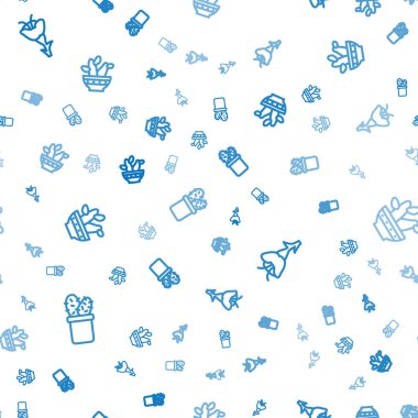 Cactus peyote in pot, Flower ve dikişsiz desen. Vektör