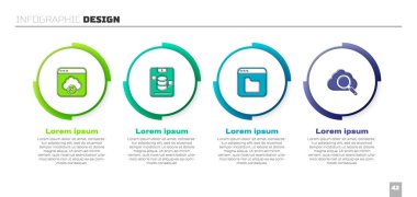 Başarısız Erişim Bulutu Depolama, Sunucu, Veri, Web Sunuculuğu, Tarayıcı dosyaları ve Arama bilgisayarını ayarla. Ticari bilgi şablonu. Vektör