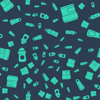 Parfüm, krem ya da losyon kozmetik tüpü, terleme önleyici deodorant rulosu ve el aynasını pürüzsüz desene ayarlayın. Vektör.