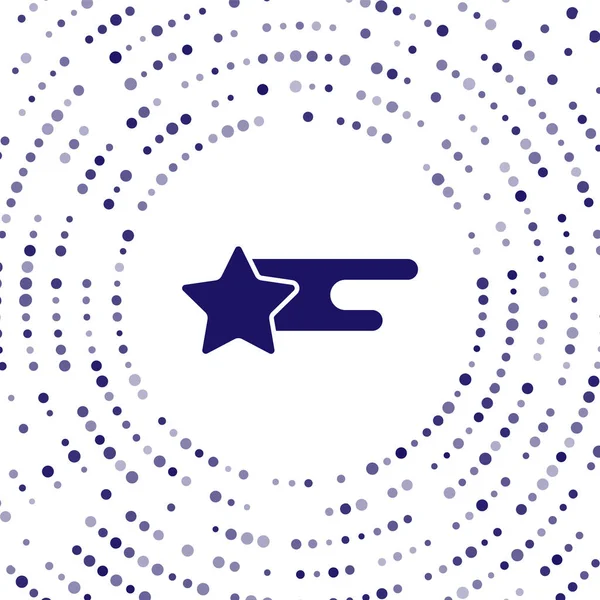 Blaues Stern Symbol Isoliert Auf Weißem Hintergrund Sternschnuppe Mit Sternschnuppe — Stockvektor