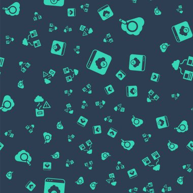 Bulut teknolojisi veri transferini, arama bulut hesaplamasını ve kusursuz şablona ayarla. Vektör