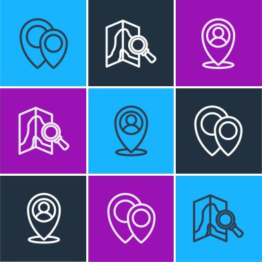 Satır konumunu kişi ve arama konumu simgesiyle ayarla. Vektör