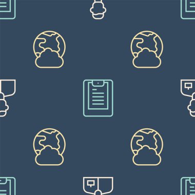 Hat analisti mühendisi, sosyal ağ ve sunucu, veri raporunu kusursuz desen olarak ayarla. Vektör