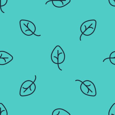 Siyah çizgi Yaprak simgesi Siyah çizgi arkaplanını izole etti. İşaret bırakıyor. Taze doğal ürün sembolü. Vektör.