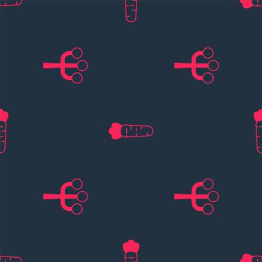 Çiçek ağacı dalını ve havucu pürüzsüz desene göre ayarla. Vektör