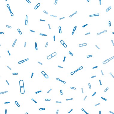 Tırnak törpüsü, kulak için pamuk çubuğu ve pürüzsüz desen. Vektör.