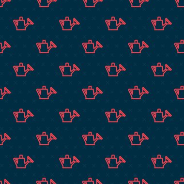 Kırmızı çizgi Sulama simgesi siyah arkaplanda izole edilmiş kusursuz desen oluşturabilir. Sulama sembolü. Vektör.