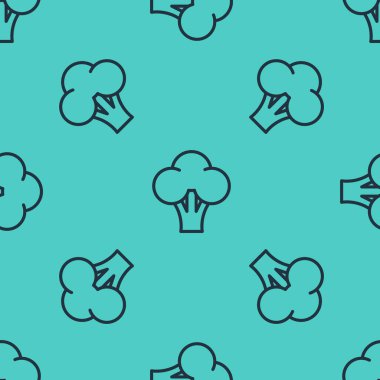 Siyah çizgi Brokoli simgesi Siyah çizgi arkaplanını izole etti. Vektör.