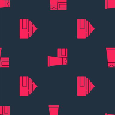 Krem ya da losyon kozmetik tüpünü ve pürüzsüz deseni ayarla. Vektör