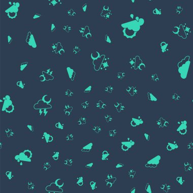 Bulut 'u kar ve güneşe, yağmura, fırtınaya ve pürüzsüz bir düzene sokun. Vektör