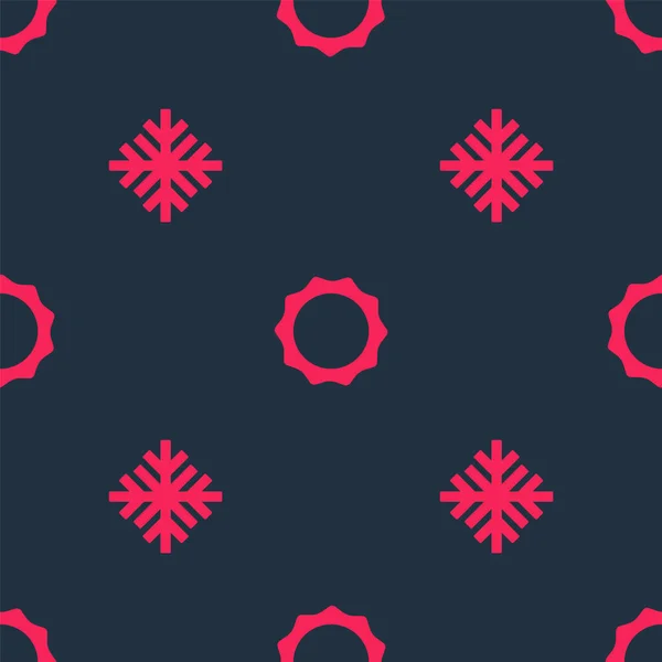 Сніжинка Сонце Безшовному Візерунку Вектор — стоковий вектор