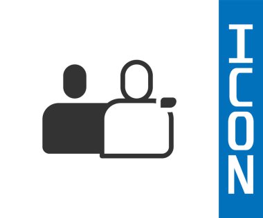 Gri Kanka ya da en iyi arkadaş beyaz arka planda sonsuza dek izole edilmiş bir ikon. Vektör