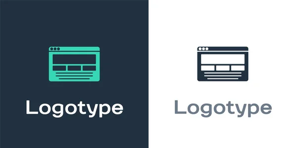 Logotyp UI nebo UX design ikony izolované na bílém pozadí. Prvek šablony návrhu loga. Vektor — Stockový vektor