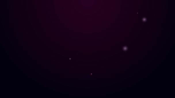 Linha de néon brilhante ícone da avó isolado no fundo preto. Animação gráfica em movimento de vídeo 4K — Vídeo de Stock