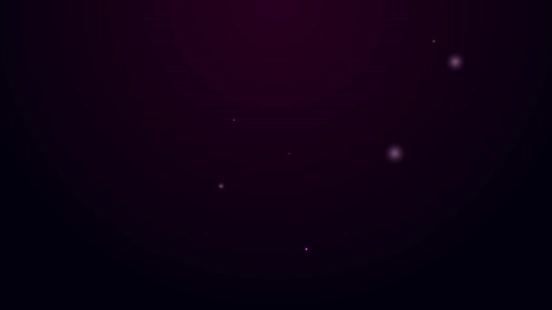 Linha de néon brilhante ícone do avô isolado no fundo preto. Animação gráfica em movimento de vídeo 4K — Vídeo de Stock