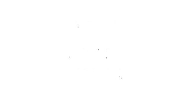 Siyah çizgi takvim simgesi beyaz arkaplanda izole edildi. Olay hatırlatma sembolü. 4K Video hareketli grafik canlandırması