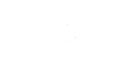 Beyaz arkaplanda siyah çizgi sertifika şablon simgesi izole edildi. Başarı, ödül, diploma, burs, diploma kavramları. 4K Video hareketli grafik canlandırması