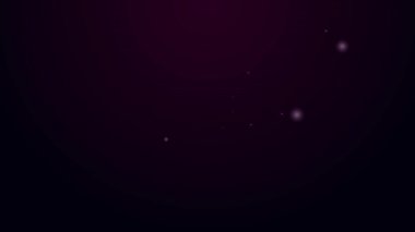 Parlayan neon hattı E- posta simgesi ve e- posta simgesi siyah arkaplanda izole edildi. Zarf sembolü e-postası. E- posta kodu. 4K Video hareketli grafik canlandırması