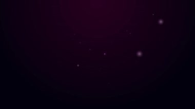 Parlayan neon hattı konuşma özgürlüğü ikonu siyah arkaplanda izole edildi. İfade özgürlüğü. 4K Video hareketli grafik canlandırması