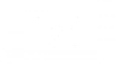 Siyah çizgi 3D yazıcı ayarı simgesi beyaz arkaplanda izole edildi. 3D baskı. 4K Video hareketli grafik canlandırması