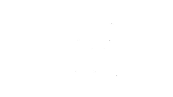 Linha preta Treinamento, ícone de apresentação isolado no fundo branco. Animação gráfica em movimento de vídeo 4K — Vídeo de Stock