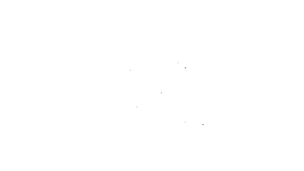 Linea nera Obiettivo obiettivo finanziario icona concetto isolato su sfondo bianco. Obiettivi simbolici realizzazione, successo. Animazione grafica 4K Video motion — Video Stock