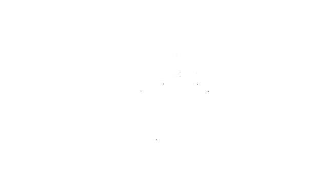 Zwarte lijn Vredesgesprekken pictogram geïsoleerd op witte achtergrond. 4K Video motion grafische animatie — Stockvideo
