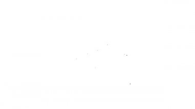 Siyah çizgi 3D yazıcı simgesi beyaz arkaplanda izole edildi. 3D baskı. 4K Video hareketli grafik canlandırması