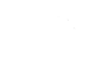 Siyah çizgi Voodoo bebek ikonu beyaz arkaplanda izole edilmiş. 4K Video hareketli grafik canlandırması