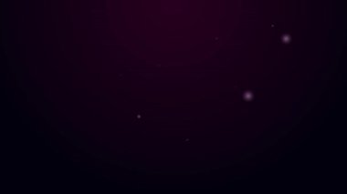 Parlayan neon hattı Hoparlör sessiz simgesi siyah arkaplanda izole edildi. Ses simgesi yok. Ses Kapalı sembolü. 4K Video hareketli grafik canlandırması